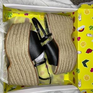 Platform wedge sandals by lemon drop